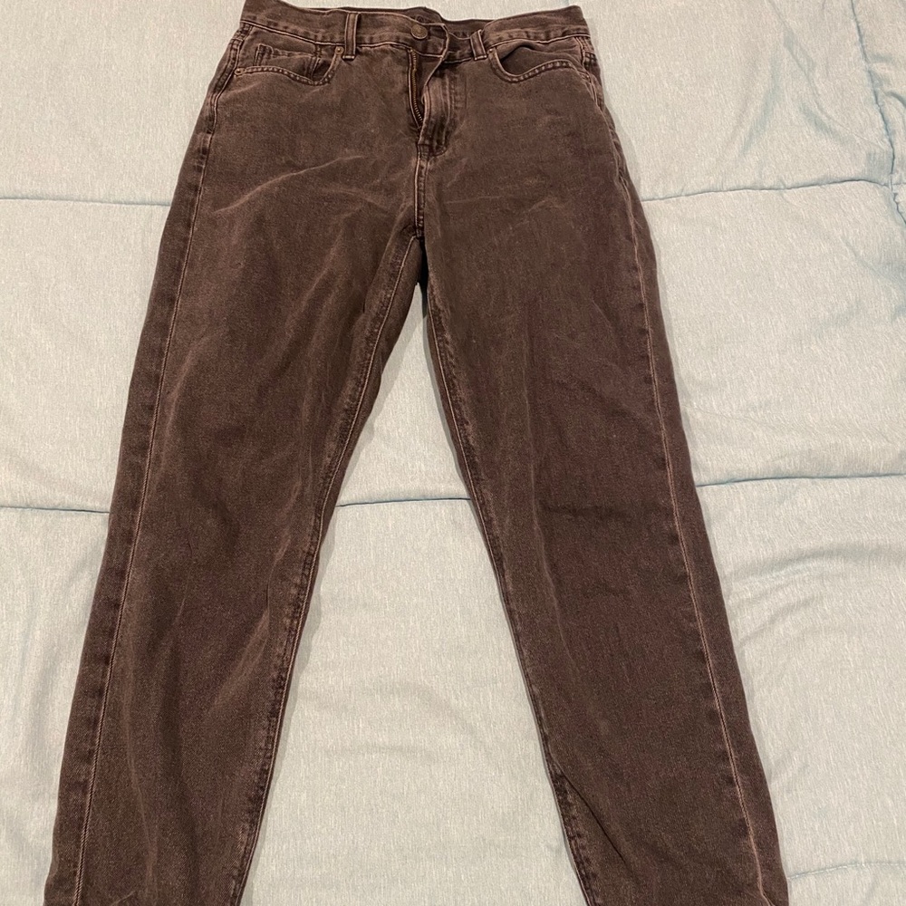 American Eagle Black Distressed Mom Jeans size 4